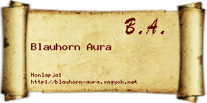 Blauhorn Aura névjegykártya